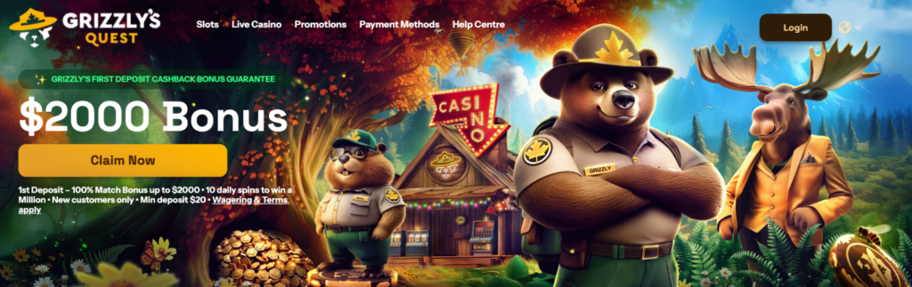 grizzlys quest casino bonus bienvenue
