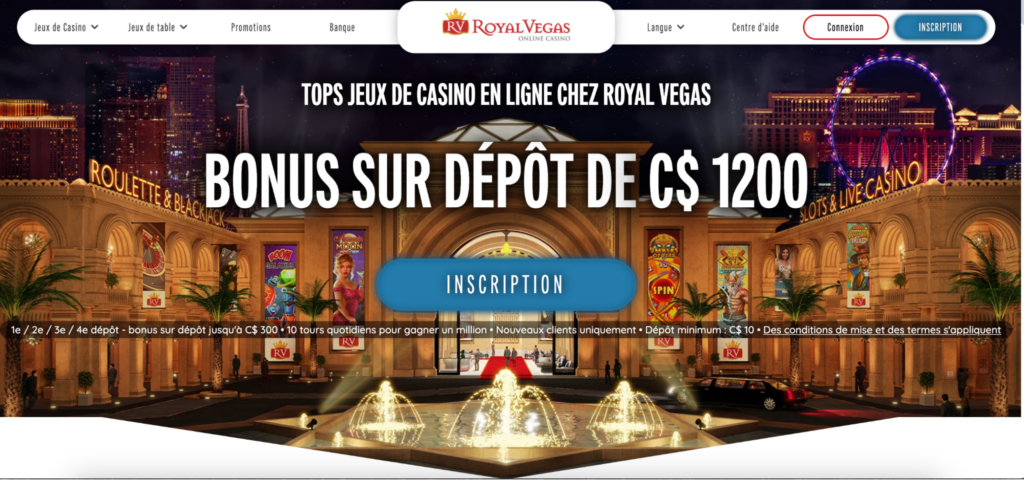 royal vegas bonus de bienvenue